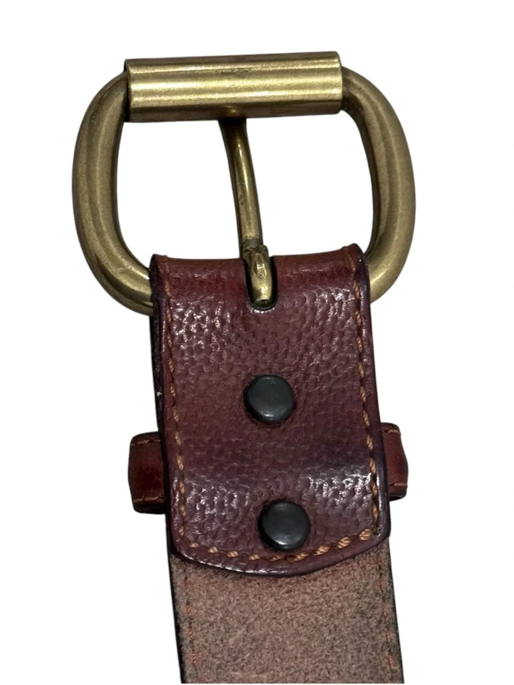 Red Wing Leather Belt Size 44 Brown Green Solid Brass 96544